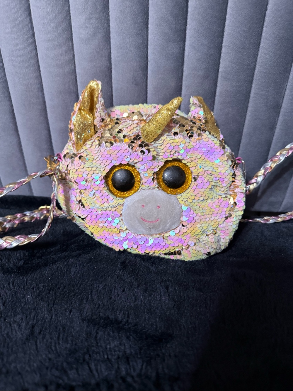 Ty Fashion Sequins Unicorn Crossbody Purse Beanie Boo Kids Bag